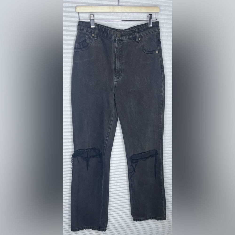 Rolla’s Original High Rise Straight Distressed Jeans Off Black Women’s W28 Jeans